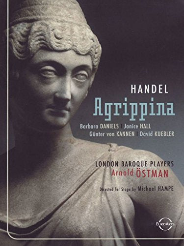DVD cover for Handel’s Agrippina featuring a bust of a woman.
