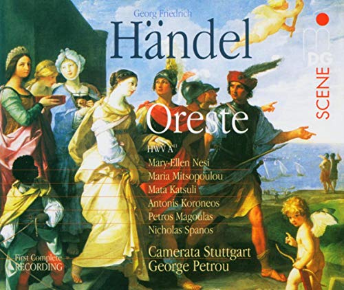 CD cover for Handel’s “Oreste” featuring a classical painting scene.