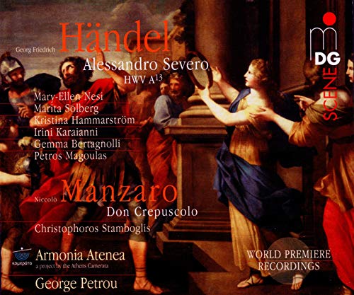 CD cover for Handel and Manzaro operas, featuring a baroque painting.