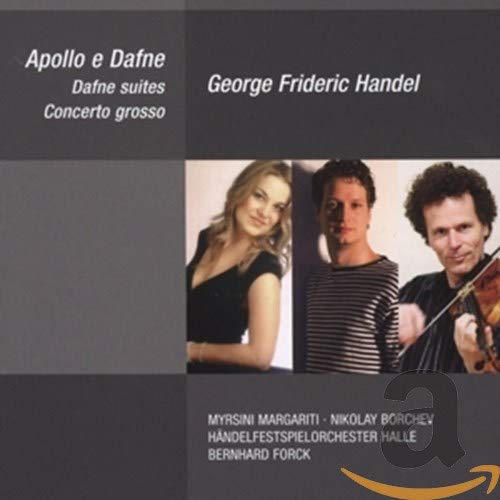 CD cover featuring portraits of three musicians and text: "Apollo e Dafne.