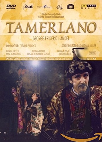 DVD cover for "Tamerlano" by Handel, featuring a man in ornate costume.