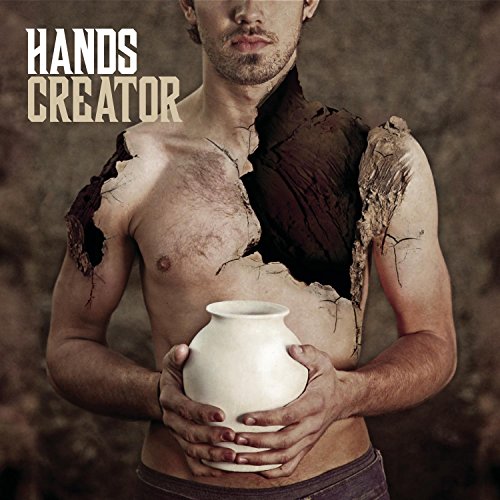CD cover: Torso with cracked skin holding a white vase.