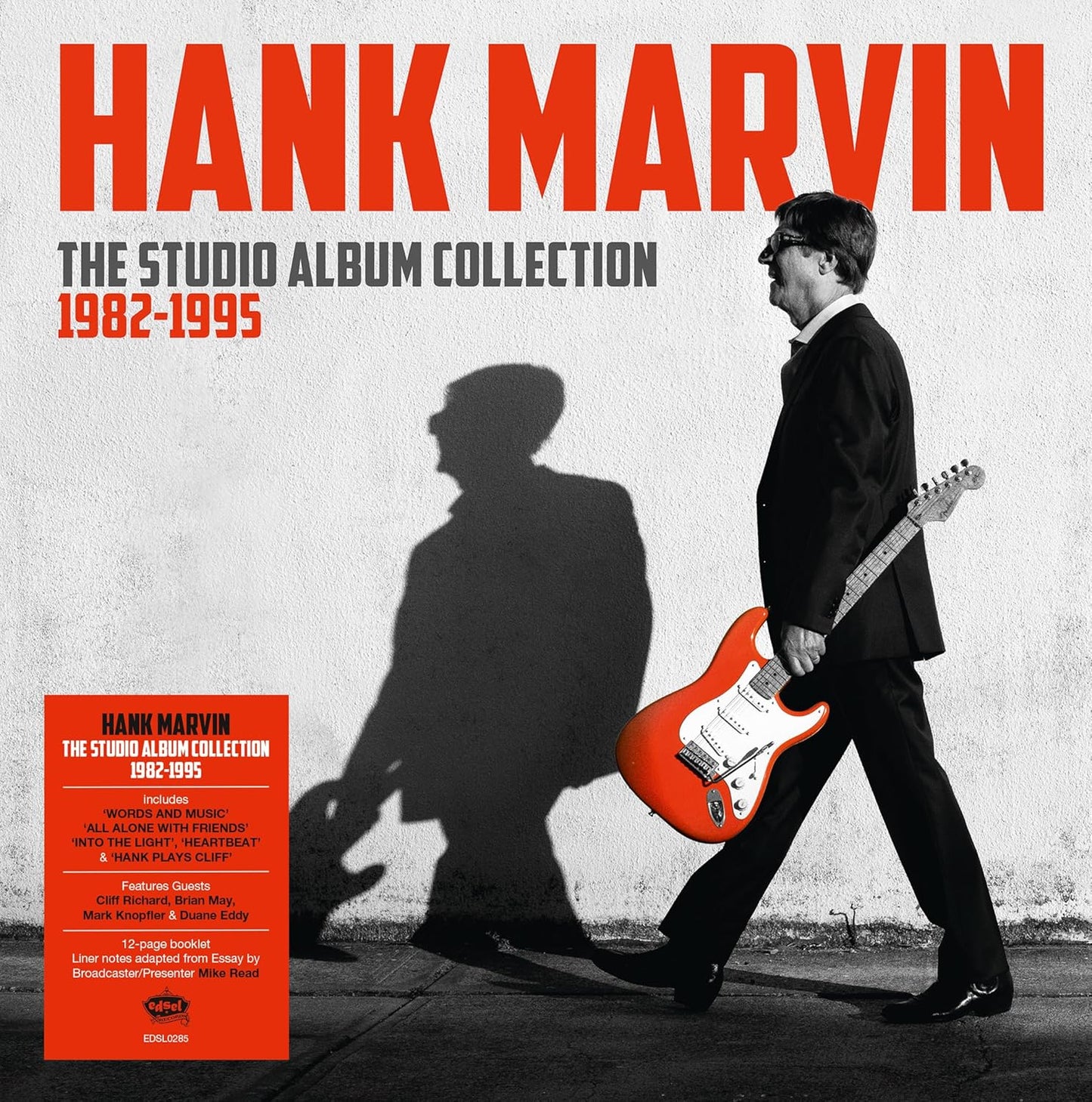 Hank Marvin album cover: guitarist playing a red Stratocaster.