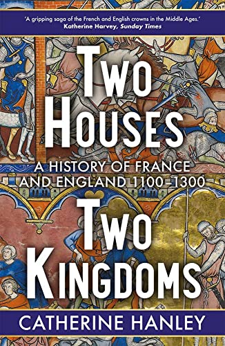 Book cover depicting medieval knights and architecture, titled “Two Houses, Two Kingdoms.”