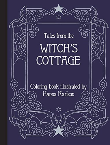 Dark blue coloring book cover with white ornate frame and text.