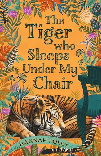 Book cover: a resting tiger amidst floral and botanical illustrations.