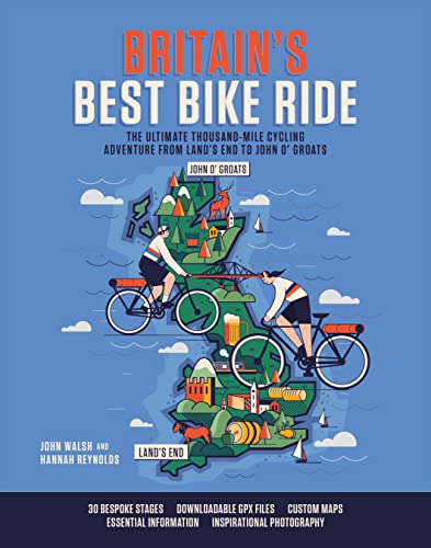 Book cover depicting cyclists riding across a map of Britain.