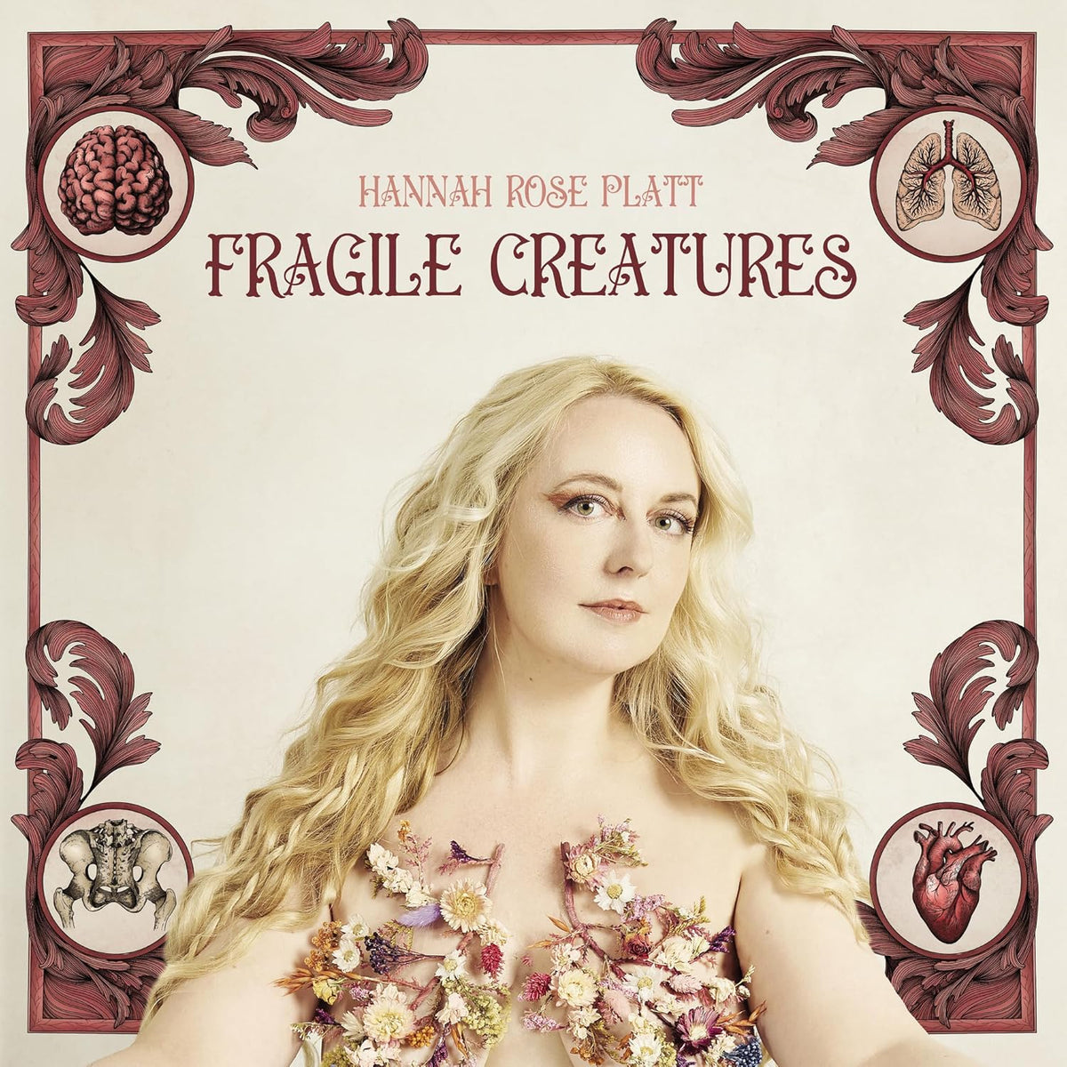 CD case featuring artist Hannah Rose Platt and album title "Fragile Creatures.