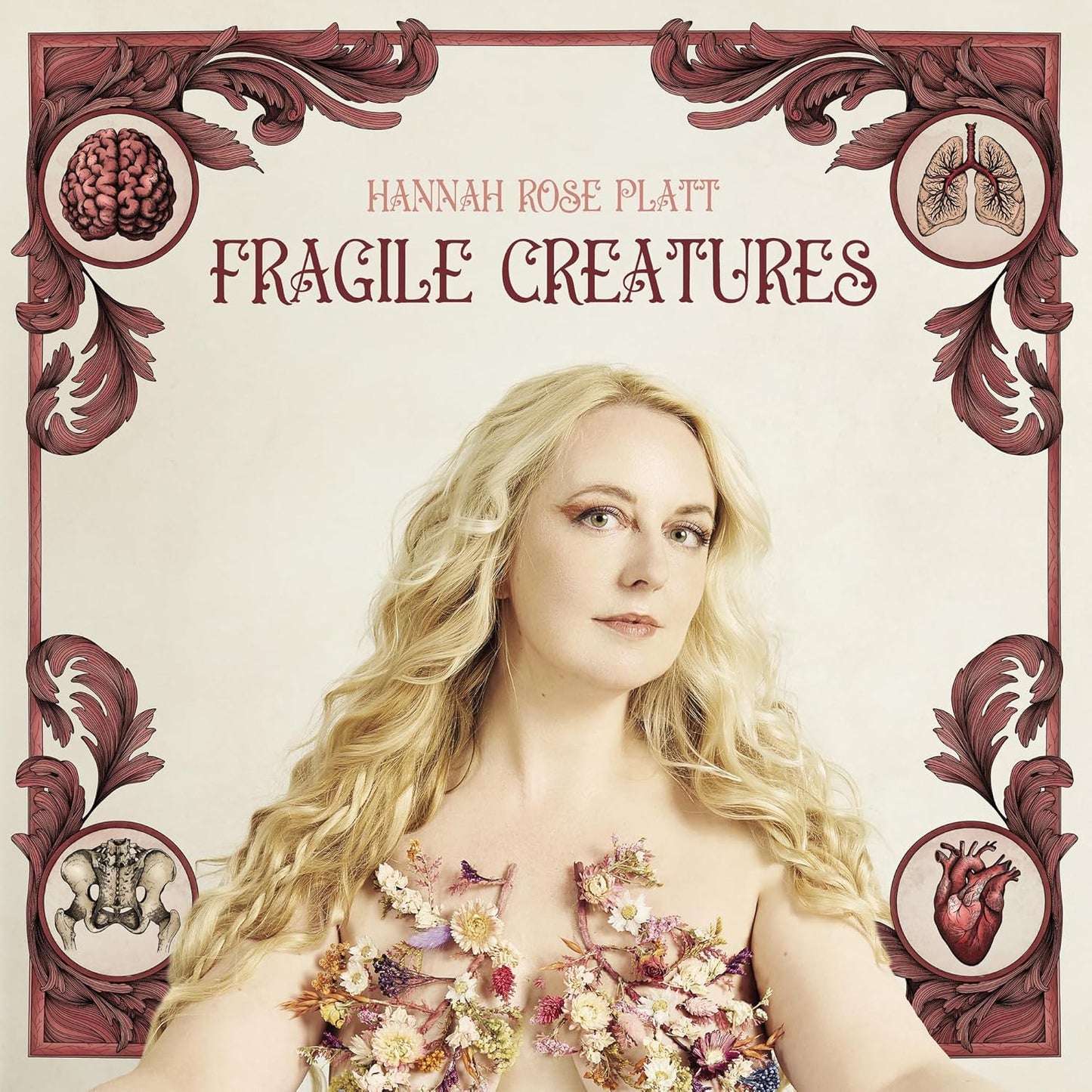 Vinyl record cover featuring a portrait of Hannah Rose Platt titled Fragile Creatures.