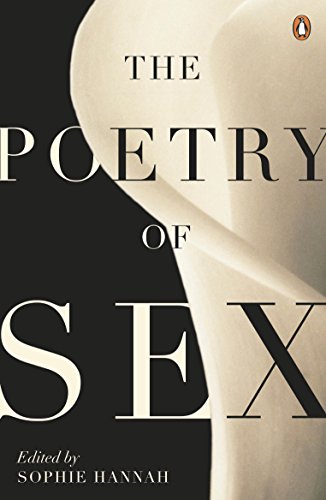 Book cover titled The Poetry of Sex with abstract white curves on black background.