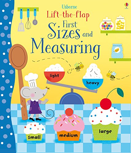Lift-the-flap book cover with mice, scales, and measuring concepts.