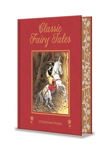 Red book cover with gold lettering and illustration of a knight on horseback.