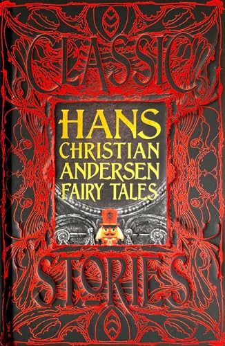 Red ornate cover of “Hans Christian Andersen Fairy Tales” book.