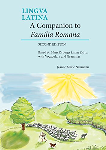 Textbook with Latin language learning materials, likely featuring tables, charts, and some illustrations.