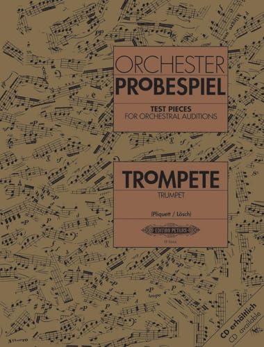 Sheet music cover for Trumpet Orchestral Audition Test Pieces by Edition Peters.