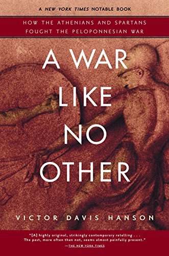 Book cover: "A War Like No Other" with ancient warrior imagery.