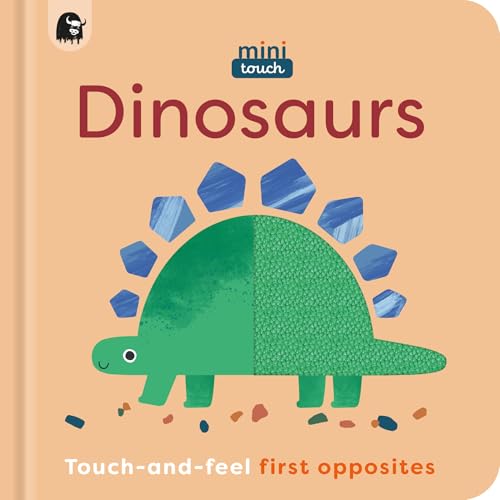 Board book cover with a green dinosaur and blue spikes, “Dinosaurs” title.