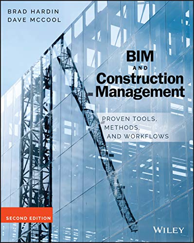 Book cover: “BIM and Construction Management,” second edition, with building image.
