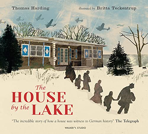 Book cover depicting a house, family silhouettes, and planes in the sky.