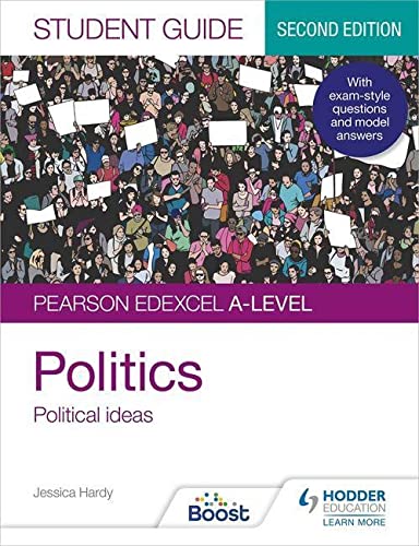 Textbook cover: “Pearson Edexcel A-level Politics” with crowd illustration.