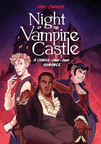 Book cover featuring three vampire characters in front of a dark, gothic castle.