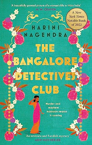Book cover featuring a woman in a sari on a turquoise floral background.