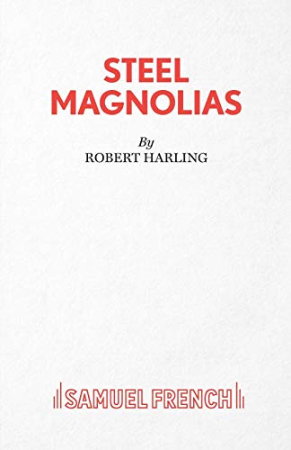 Cover of "Steel Magnolias" play script, red text on white background.