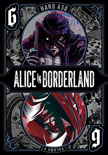 Colorful manga book cover with Alice and borderland theme, featuring a young woman.