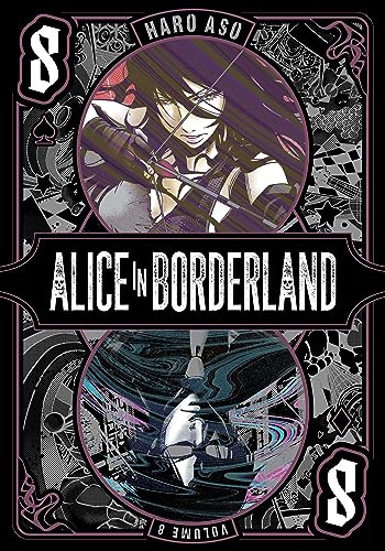 Manga cover for Alice in Borderland Volume 8 featuring a character holding a bow.