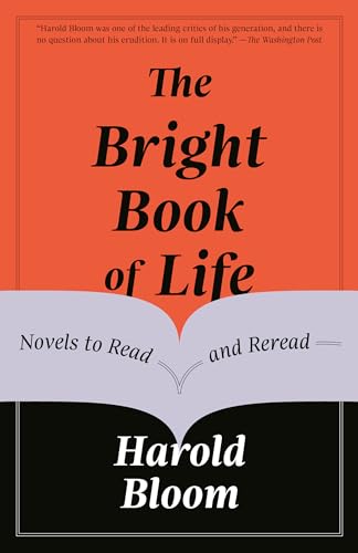 Book cover: "The Bright Book of Life" by Harold Bloom, orange and black.