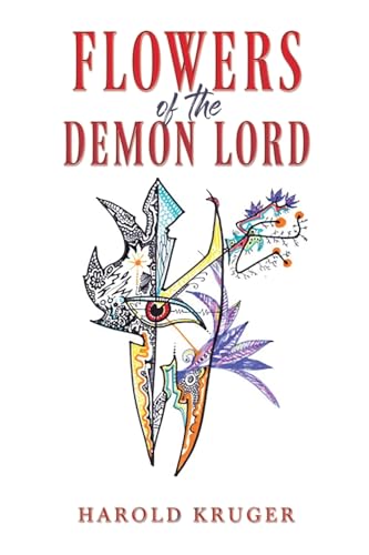 Book cover: “Flowers of the Demon Lord” with ornate bird and floral design.