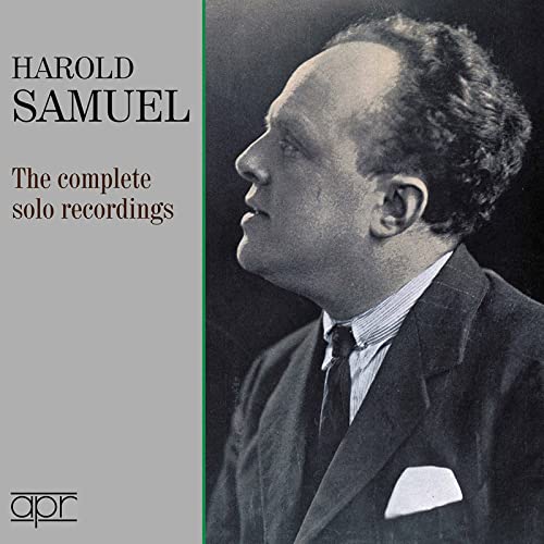 CD cover featuring a portrait of pianist Harold Samuel in profile.