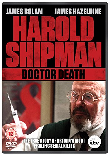 DVD cover with a man holding a syringe, titled "Harold Shipman - Doctor Death".
