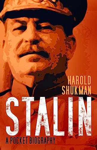 Stylized portrait of Stalin on book cover, titled “Stalin: A Pocket Biography.”