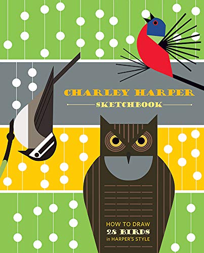 Charley Harper sketchbook cover featuring stylized illustrations of birds.
