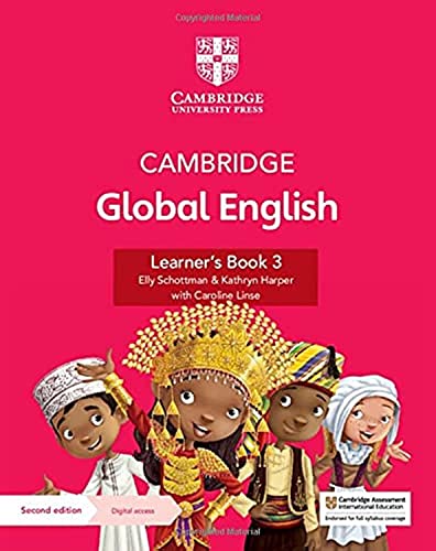 Cambridge Global English Learner's Book 3 cover with four illustrated children in traditional clothing.