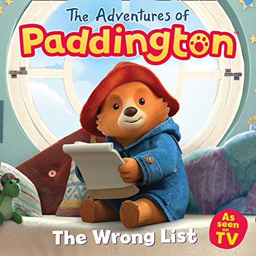 Paddington Bear with a list, based on the TV series.