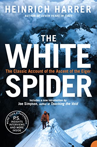 Book cover showing a climber on a snowy mountain peak against a dark background.