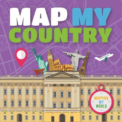 Book cover with world landmarks atop a classical building.