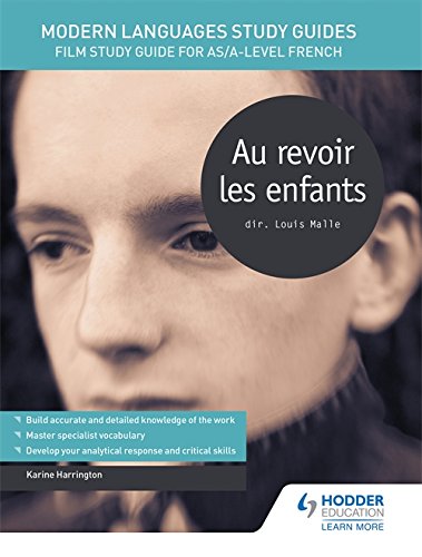 Book cover for “Au revoir les enfants” film study guide, featuring a child’s face.