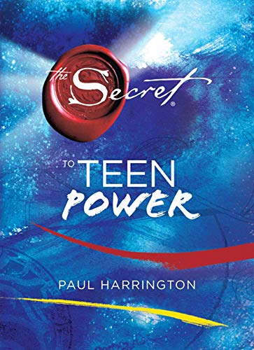 Book cover: “The Secret to Teen Power” with red and blue galaxy design.
