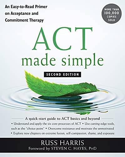 Book cover: "ACT Made Simple" with a green leaf on water ripples.
