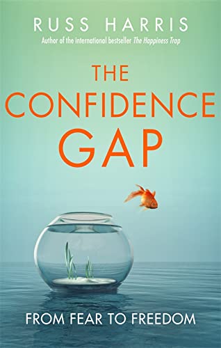 Book cover: "The Confidence Gap" with a fishbowl and goldfish image.