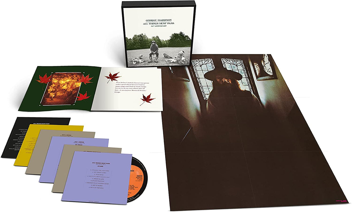 George Harrison All Things Must Pass 50th Anniversary super deluxe box set contents.