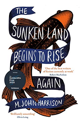 Book cover featuring an orange fish wrapped in a blue ribbon with white text.