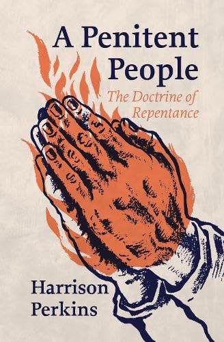 Book cover with praying hands and orange flame-like shapes.
