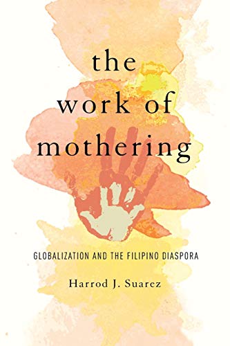 Book cover with watercolor wash, handprint, and title: “The Work of Mothering.”