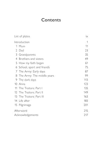 Book contents page listing chapters including "The Traitors: Part I, II, III".