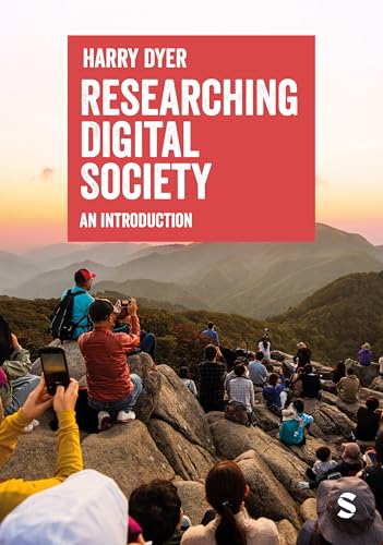 Book cover: "Researching Digital Society" with a mountain landscape background.