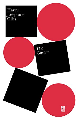 Book cover with black and red geometric shapes, title “The Games”.